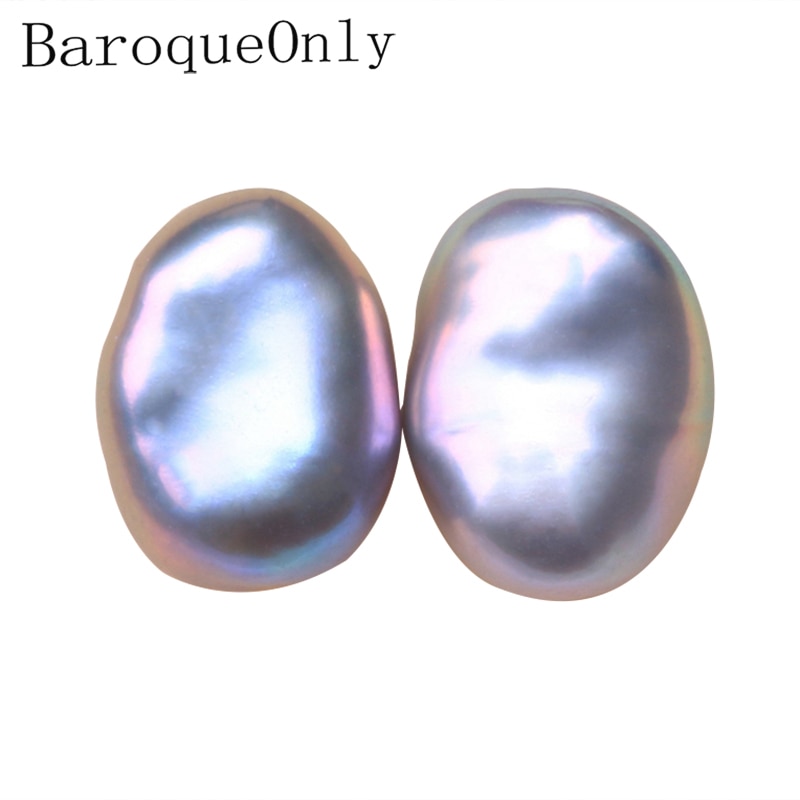 BaroqueOnly 9-12mm irregolare barocco branelli della perla naturale d'acqua dolce grigio perla per il fai da te orecchini di Perle gioielli macking BZZE