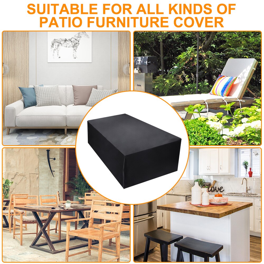 6 Size Waterproof Outdoor Patio Garden Furniture Covers Rain Snow Chair Covers For Sofa Table