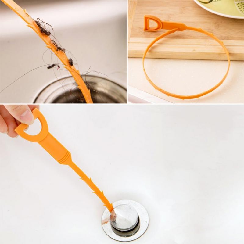 Drain Snakes Hair Sink And Drain Clog Cleaning Relief Remover Tool Barbed Gripper Sink Dredge Pipeline Hook Cleaner