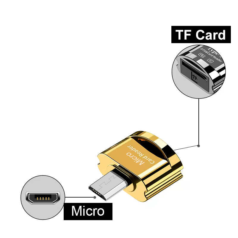 Elough TF Card Reader Micro-SD Card to Micro USB Type C OTG Adapter Memory Card to USB C High Speed For Macbook Xiaomi Samsung