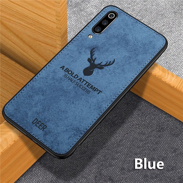 Doek Textuur Herten 3D Soft TPU Magnetische Auto Case Voor Xiao mi mi 9 8 se ingebouwde Magneet Plaat Case voor Xiao mi 9 mi 9 SE Cover: for Xiaomi 9 SE / Blue