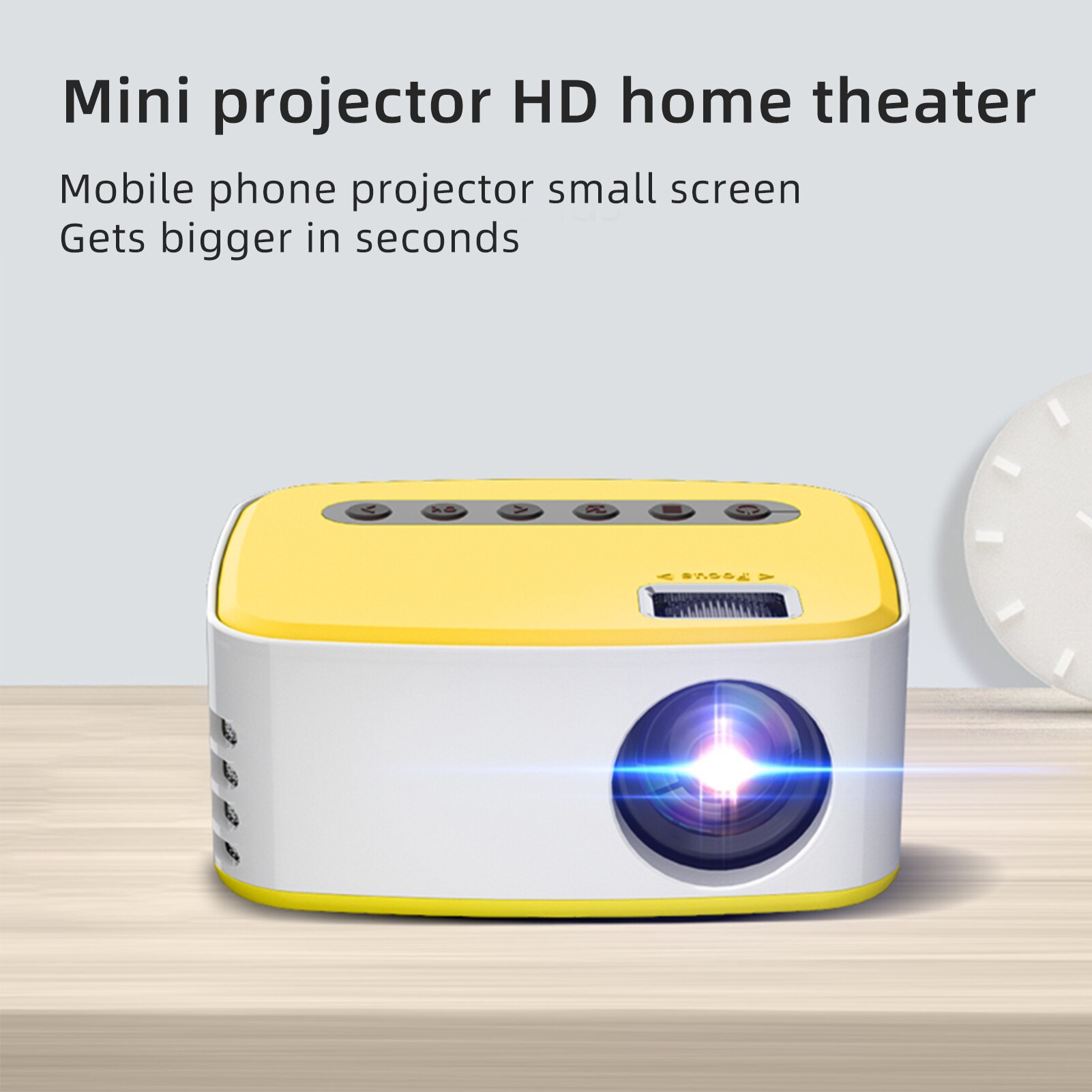 Mini Draagbare Projector Draadloze Wired Led Projector Film Compatibel Met Ios Android Systeem Ingebouwde Luidspreker Afstandsbediening