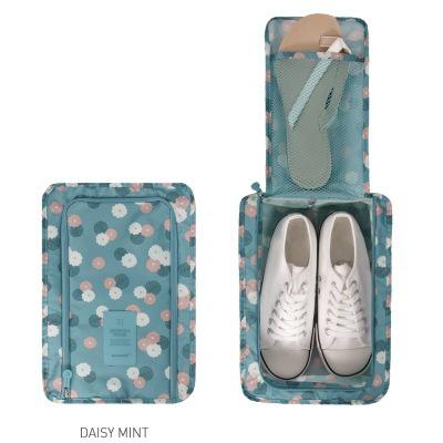 Travel accessories Double Layer Shoes Bags packing cubes Suitcase travel bag organizer Portable Storage duffle bag sac de voyage: Single layer Skyblue