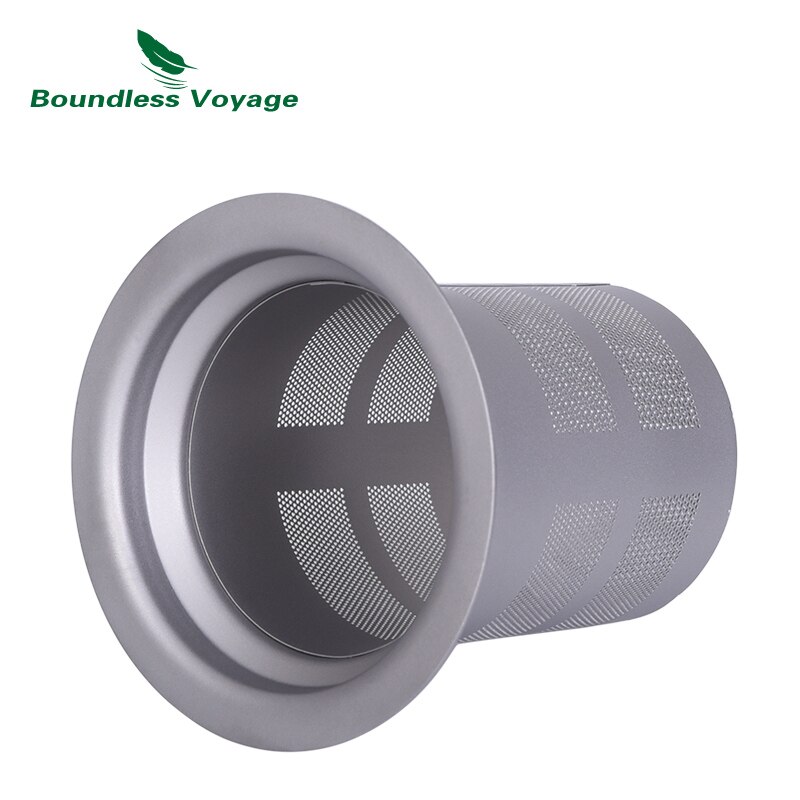 Boundless Journey-taza de té de doble capa de titanio puro para pared, juego de té portátil con filtro de 180ml para acampar al aire libre y senderismo