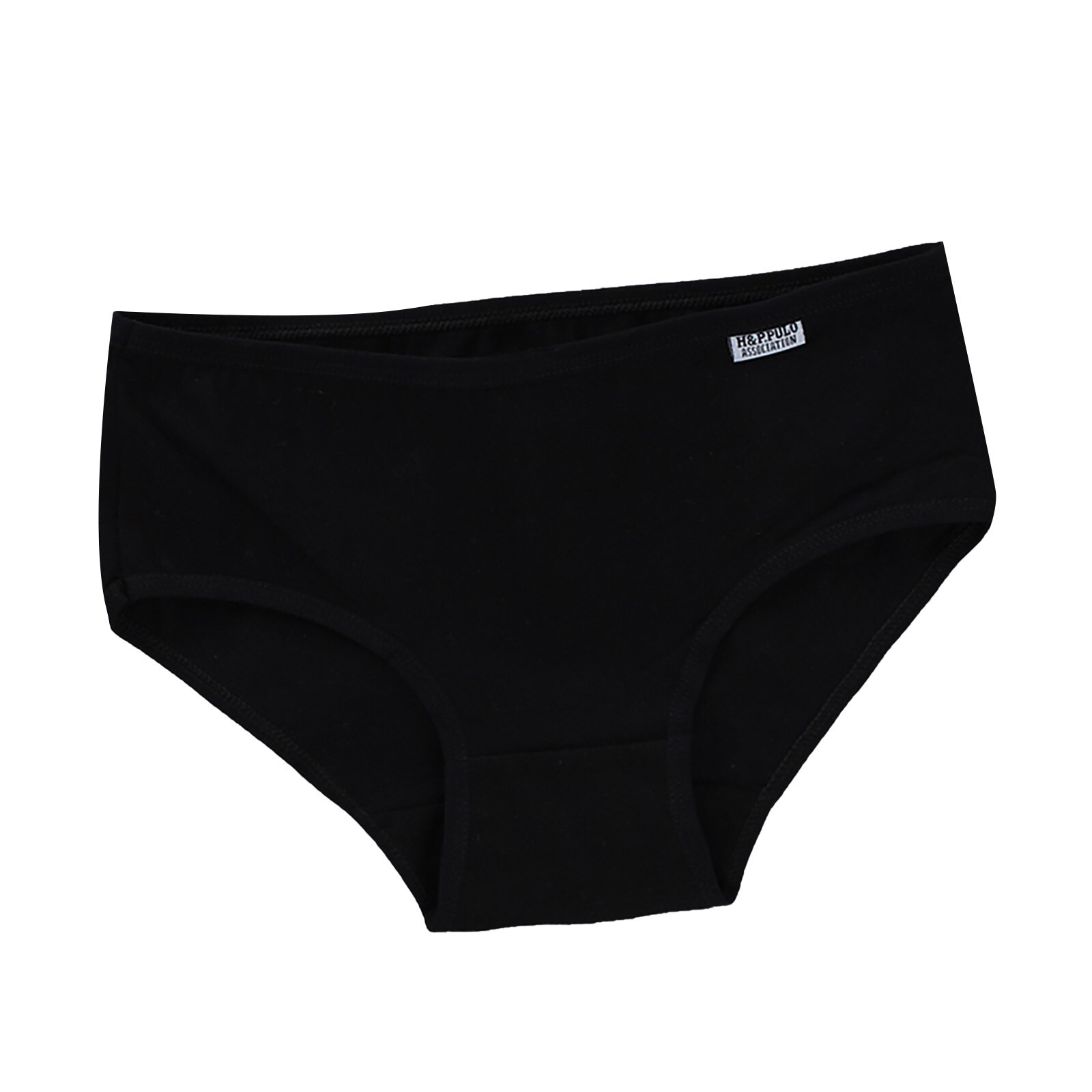 Underwear For Women Girls' Panties Underwear Pure Cotton Briefs Solid Low-rise Girls Panties Underpants Menstrual Panties: Black