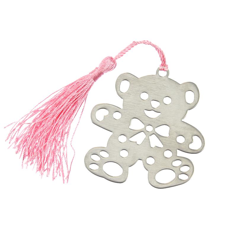 1PC Mini Stylish Bookmark Stationery Silver Color Metal Bookmarks Style: D