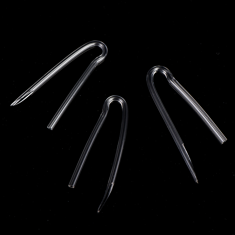 5pcs R Shape Transparent PVC BTE Hearing Aids Clear Earmolds Tubes Bent Tubing
