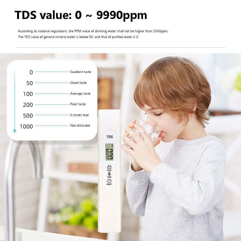 Digital Water Tester TDS EC Meter Range Multifunctional Water Purity Temperature Meter TEMP PPM Tester Detection Monitor