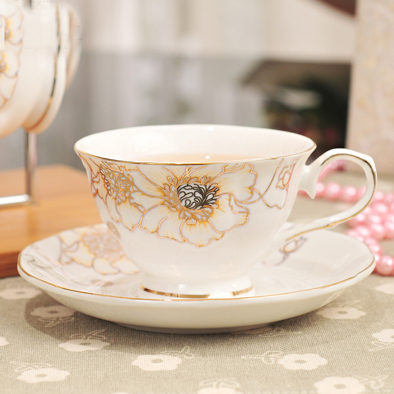 Lot De 5 Tasses à Thé Et Soucoupes Wedgwood Noires Florentines Vintage - Modèle 1962