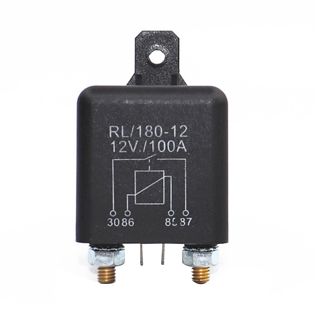 Hoge Stroom Relais Startrelais 100A 12V/24V Power Automotive Zware Stroom Start Relais Auto Relais Vrachtwagen motor Relais RL180: 12VDC 4.8W