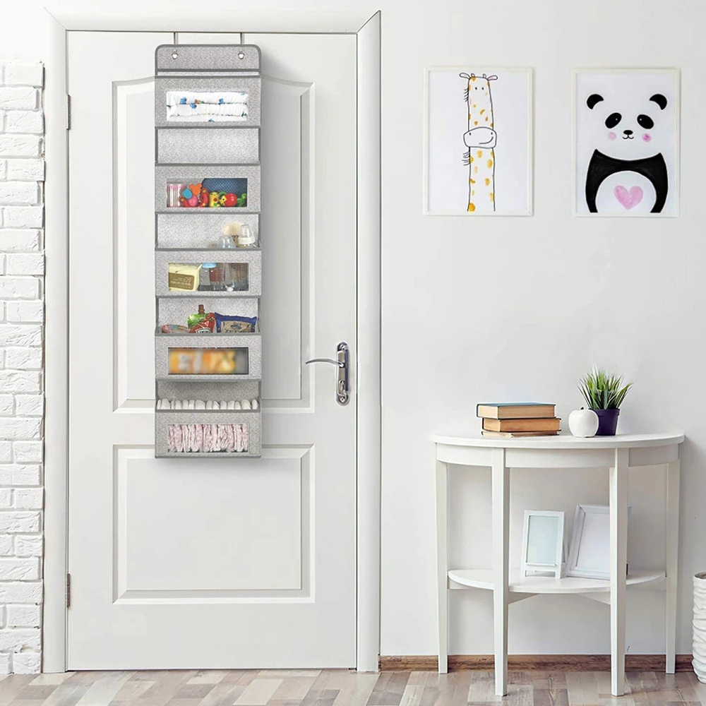 Organizador de bolso colgante para armario, puerta de almacenamiento transparente para pared, habitación, dormitorio, baño, bolsa de colgar