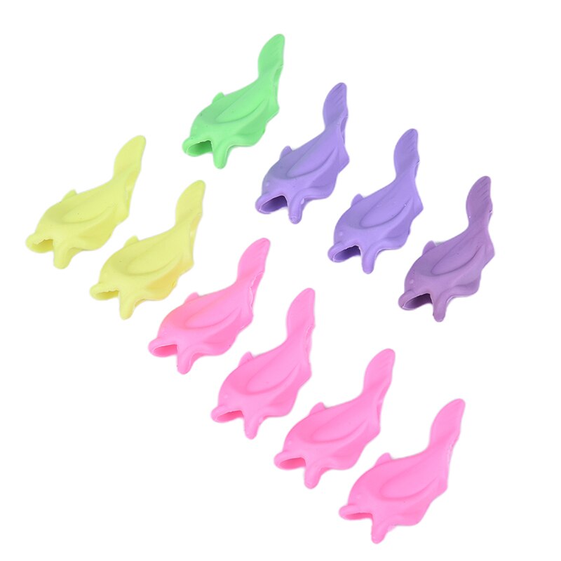 10pcs Silicone Pencil Grips Ergonomic Writing Claw Aid Right Handed Pen Training Grip Holder For Kids Students And Adults