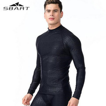 SBART Vestito di Nuoto Per Uomo Maniche Lunghe Protezioni Quick-Dry Muta Lo Snorkeling Nuoto Surf Rash Guard Maniche Lunghe