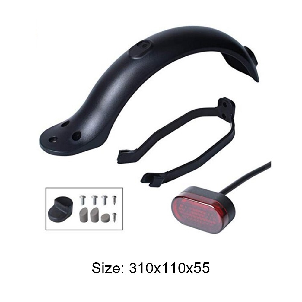 Durable Scooter Mudguard for Xiaomi Mijia M365/ M365Pro Electric Scooter Tire Splash Fender with Rear Tail Light Back Guard Wing: Default Title