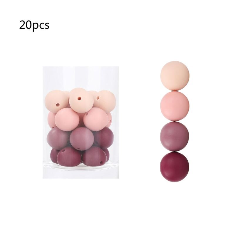 15mm 20 pièces Silicone perles bébé dentition perles bricolage à mâcher dentition pour bébé directe: 5