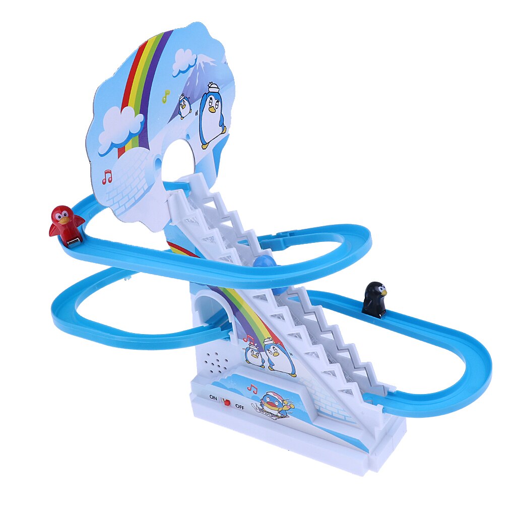 2xElectric Pinguin Treppen Steigen Spuren mit Licht Musik Lustige freundlicher Spielzeug