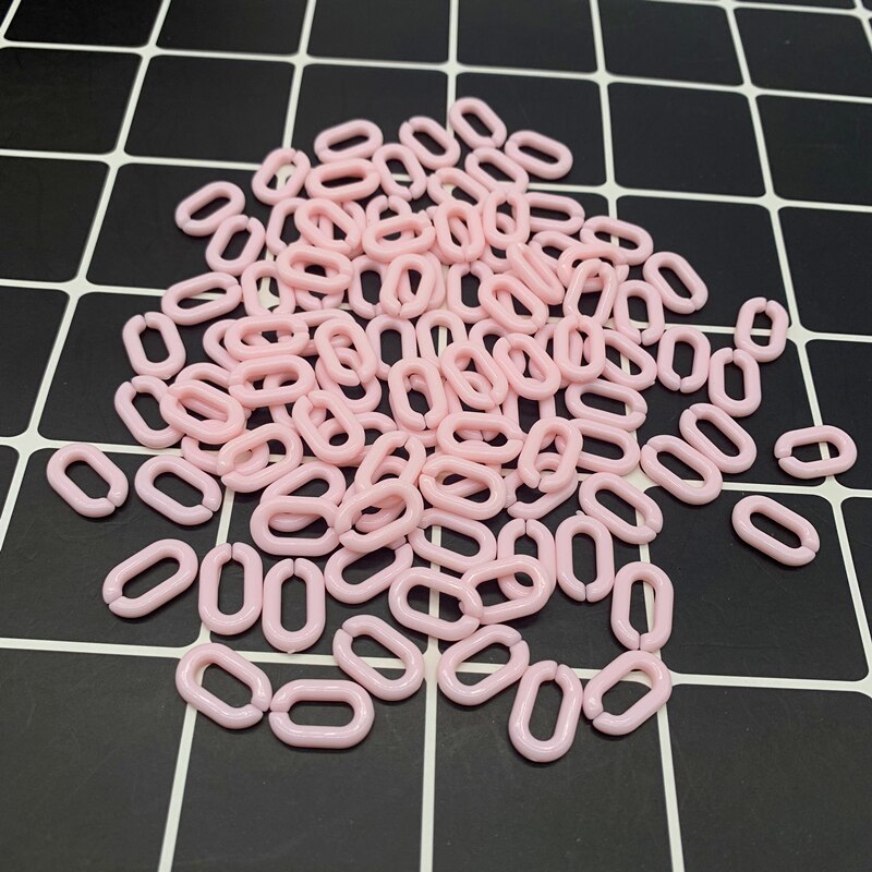 50 sztuk/partia 15x10mm akrylowe ogniwo łańcucha breloki do tworzenia bransoletek naszyjnik kolorowe łańcuchy plastikowe ogniwa łańcucha tworzenia biżuterii