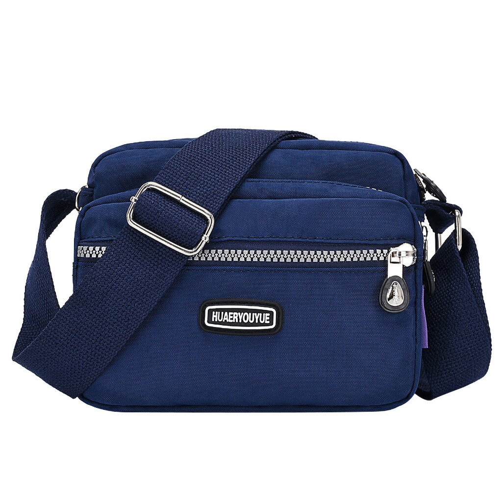 lässig Frauen Schulter Tasche Nylon Weibliche Handtasche Schulter Tasche Wasserdicht Mädchen Bote Taschen Crossbody Frauen Kleine: dunkel Blau