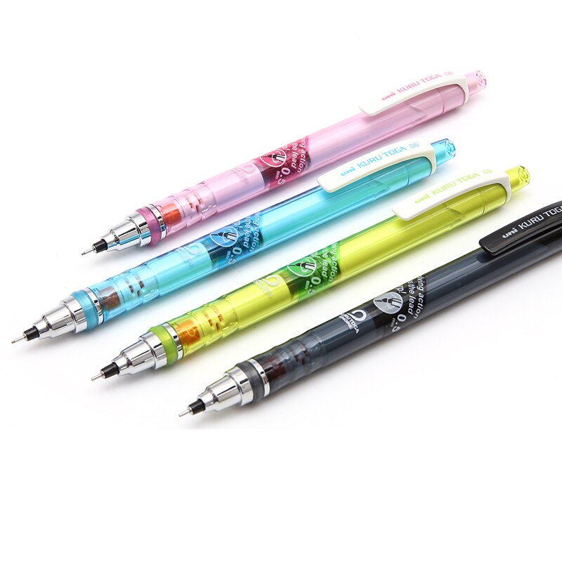 UNI KURU TOGA, lápices mecánicos de 0,5mm, rotación automática, Escuela Japonesa antirroturas, M5-450T de papelería