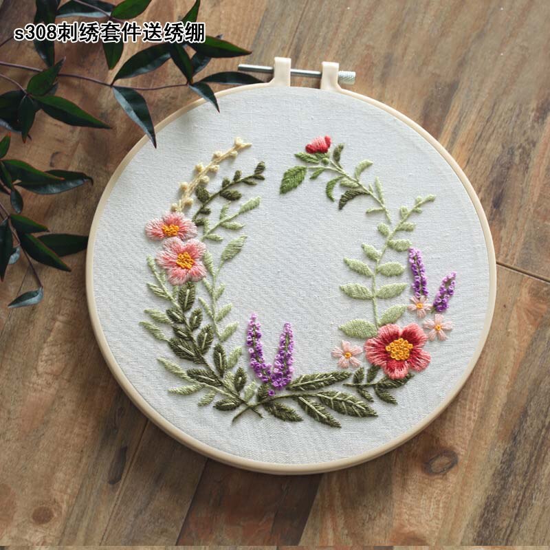 3D Embroidery Starter Kit with Flowers Unicorn Pattern Cloth Europe Style Color Threads Craft Kit With Hoop Embroidery Supplies: 4