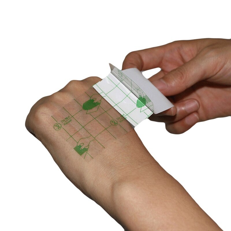 5Cm X 10M Pu Transparante Film Roll Waterdichte Lijm Wondverband Ehbo Fixatie Tape Bandageve