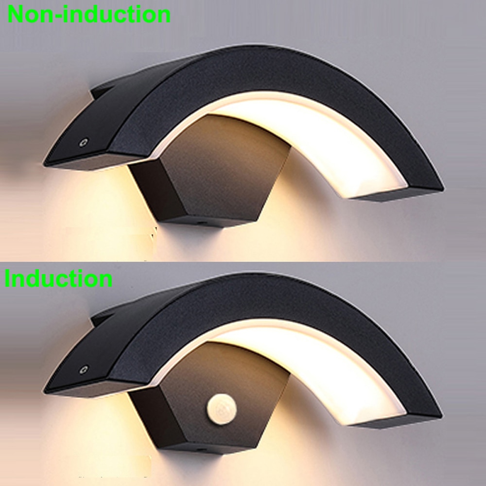 Moden vandtæt led veranda sconce væglamper udendørs  ip65 sensor lampe landskab spotlight balkon korridor have