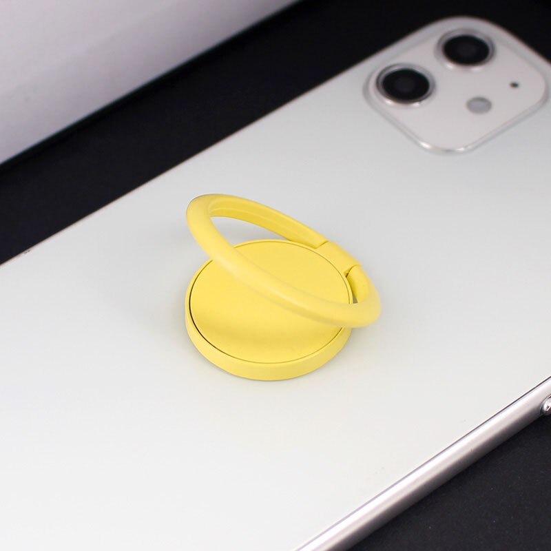 Spin Draaibaar Telefoon Houder 360 Graden Draaibare Magneet Metalen Vinger Ring Smartphone Socket Voor Magnetische Smartphone Stand: YELLOW
