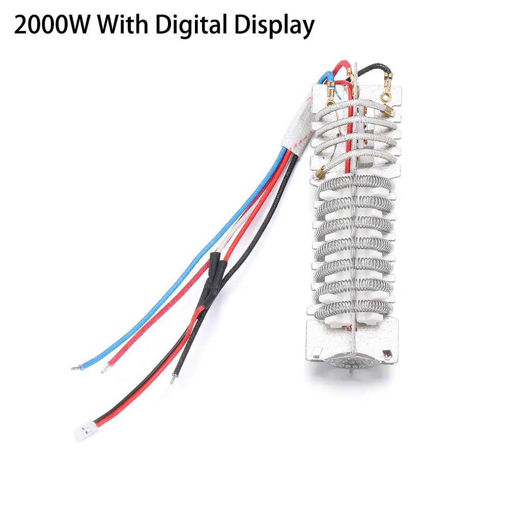 1pc élément chauffant pour pistolet à Air chauffage pour bâtiment sèche-cheveux avec LCD affichage numérique Kit de remplacement de chaleur gaufrage: 2000W Digital