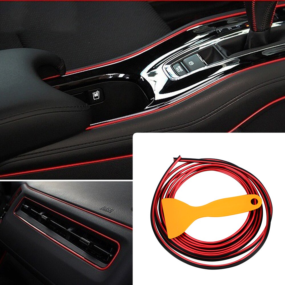 3 Meter Dashboard Rand Universal Diy Trim Lijn Bescherming Strip Interieur Mouldings Decoratie Rand Sticker Auto Deur Decor Strip