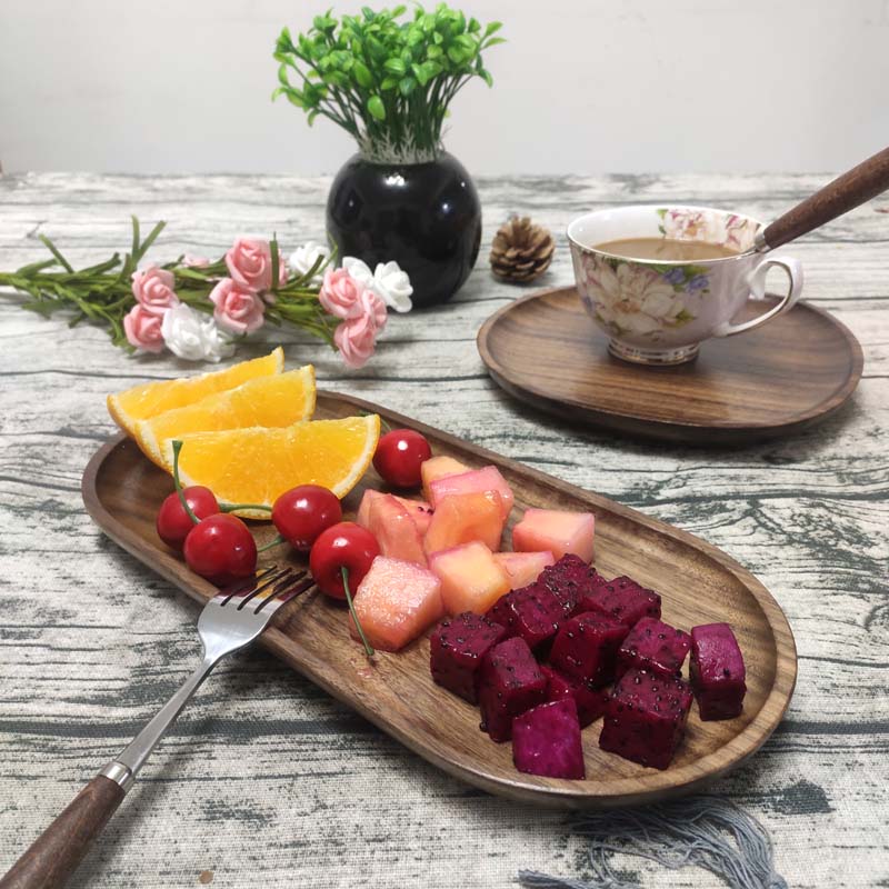 Ganze Holz liebeskummer Holz Unregelmäßigen Oval Massivholz Pfanne Platte Obst Gerichte Untertasse Tee-tablett Nachtisch Erzähler Geschirr einstellen