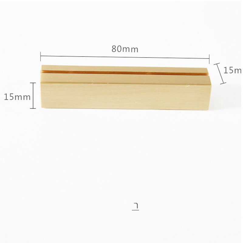 Brass Retro Card Display Stand Picture Photo Clip Business Name Card Base Desk Sign Holder Metal Label Holder Home Decoration: E-Rectangle
