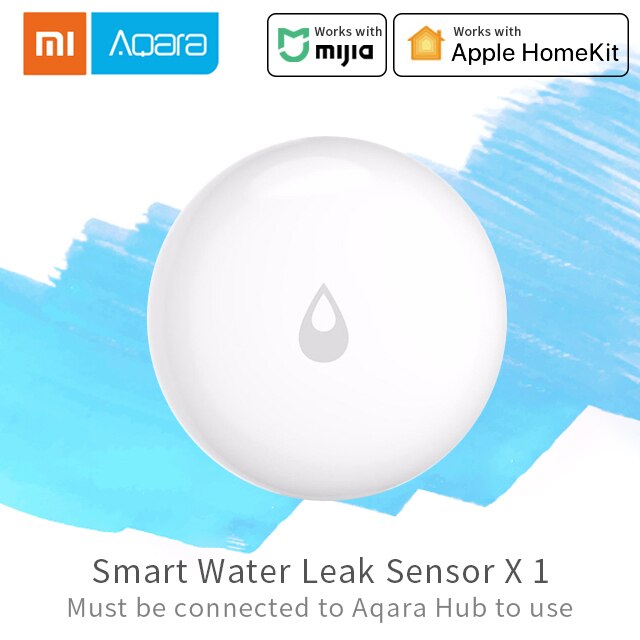 Xiaomi Aqara Water Leak Sensor IP67 Water Immersing Sensor Zigbee connection Smart Home accessories work with Mi Hub gateway 3: Water  Sensor X 1