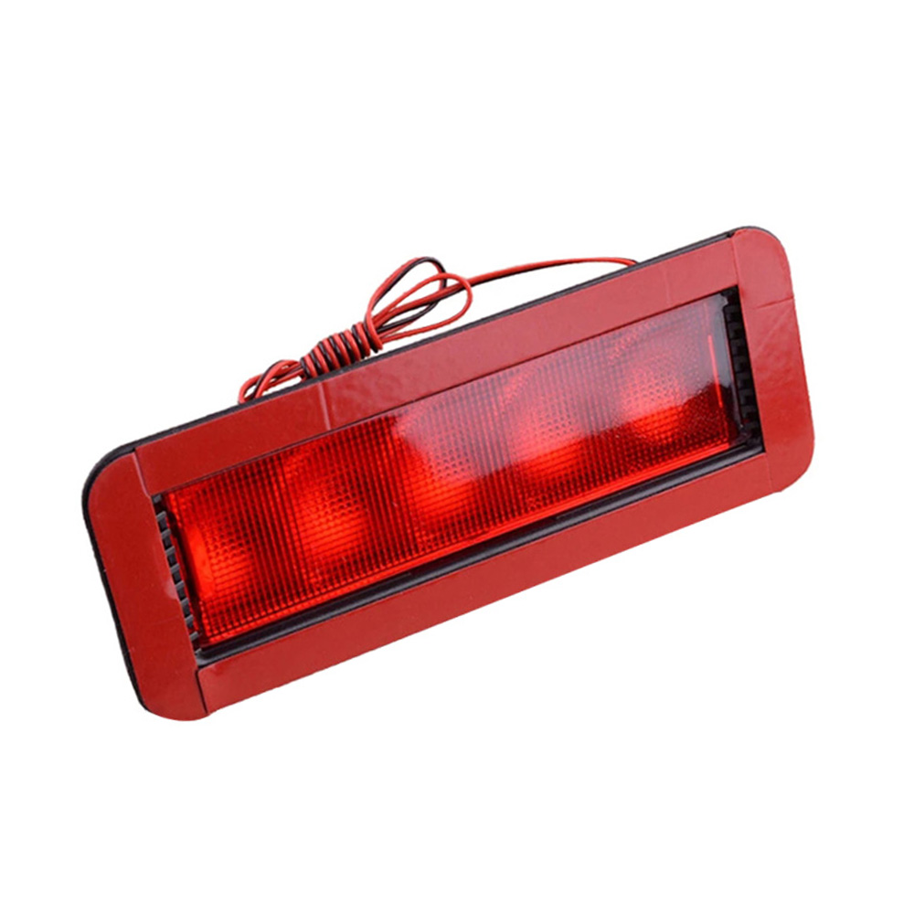 Universal montaje alto 5LED tercera luces de freno 12V luz de freno trasero tercera lámpara de señal de parada trasera accesorios de automóvil bombilla antiniebla DRL: Azul