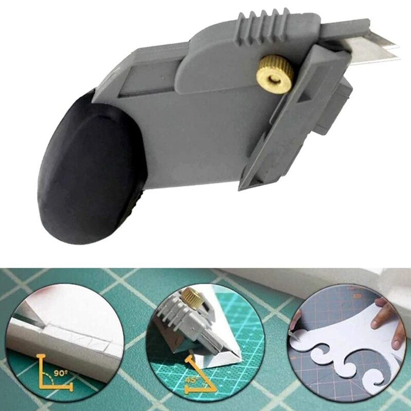 2Pcs Oblique Frame Angle Cutter Dual Angle (45 &amp; 90 Degree) Dual Blade, Card Foam Mat Cutting Device With 12Pcs Blades