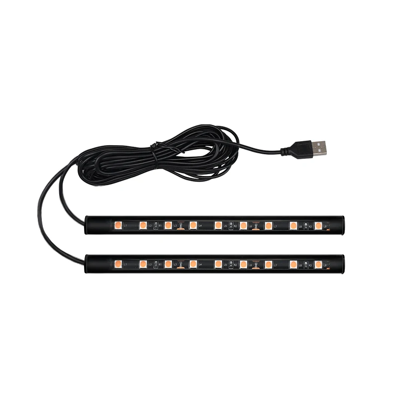 Luz Led ambiental para coche con USB, 5V, Universal, lámpara de pie Interior para coche, decoración, iluminación de retroiluminación, luces de neón decorativas para coche