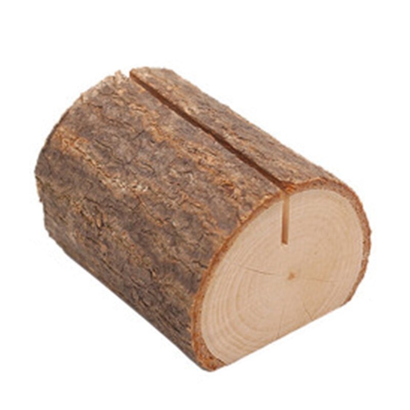 Soporte de madera rústica para tarjetas, soporte para mesa, tarjetas con nombre, Clip para fotos, para boda, , signo, tarjetas de comida, etiqueta: C