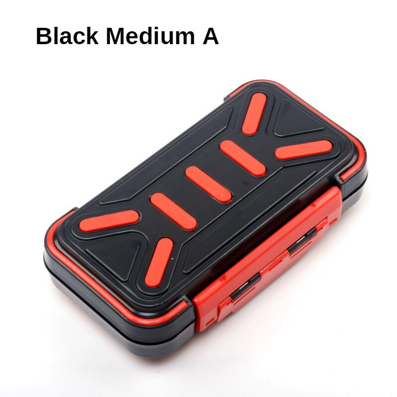 WolFAce 20CM Fishing Tackle Box 28 Grids Compartments 4Color Fish Lure Line Hook Fishing Tackle Fishing Accessories Box: Black Medium