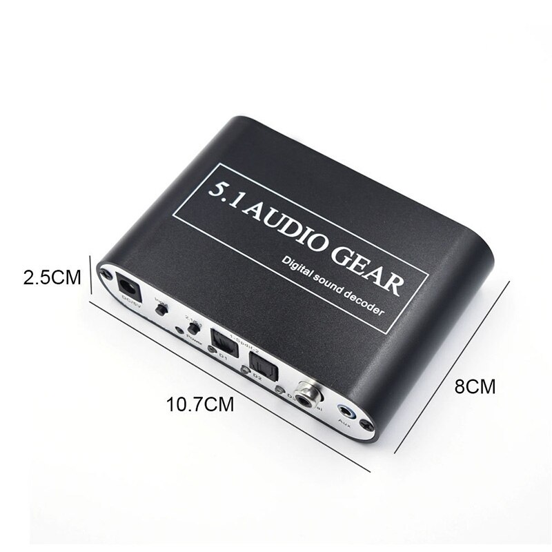 5.1 ch digitale o-decoder dts /ac3/6ch digitale o-converter lpcm  to 5.1 analoge uitgang 2.1 voor dvd pc -us plug