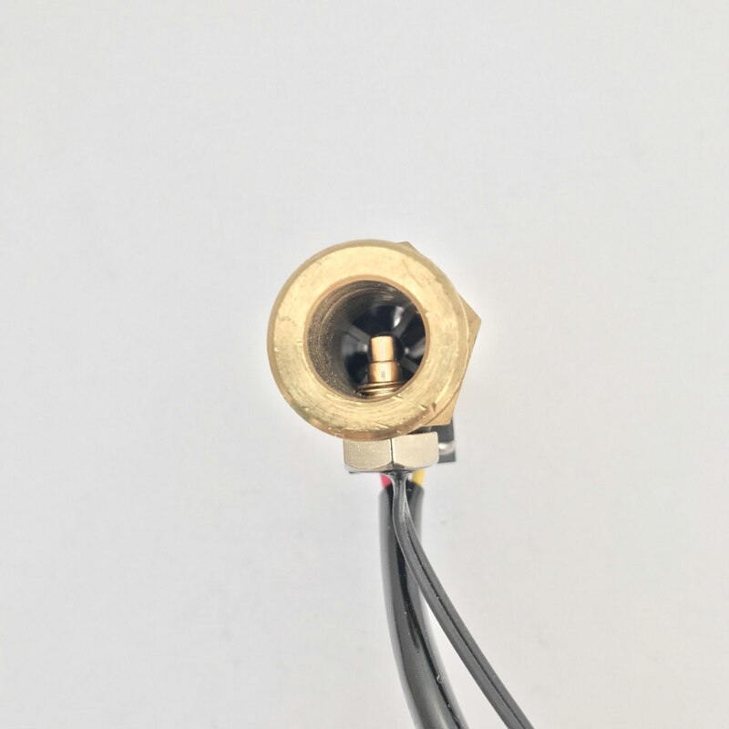 USC-HS21TLT brass body hall effect water flow sensor with temperature sensor NTC50K 1-30L/min male G1/2" DN15mm