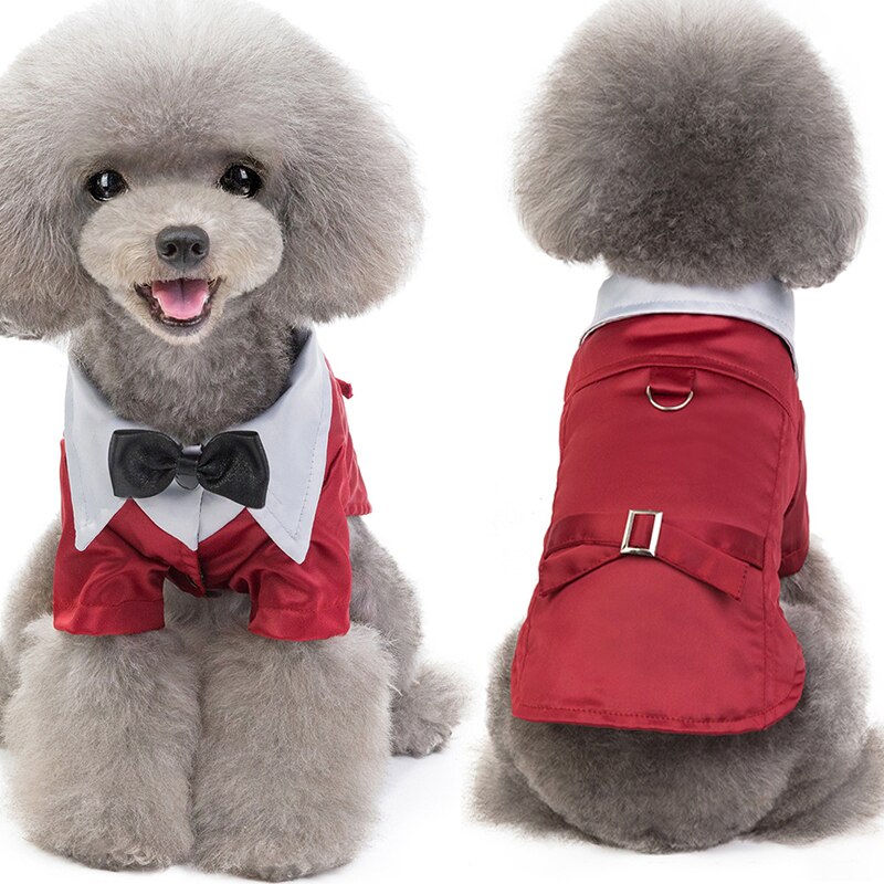 Dog Suit Tuxedo Wedding Dress Coat Boy Dog Clothes Party Pet Clothing Pomeranian Schnauzer Chihuahua Clothes Outfit