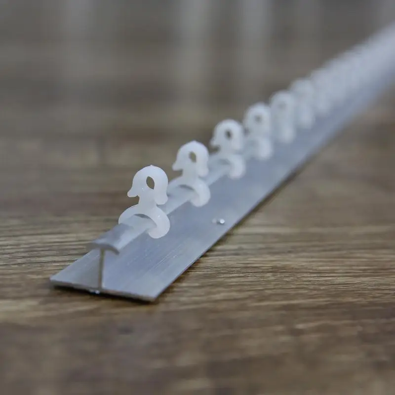 10 stk. t-formet skinnespenne perle gardinskinnekrok aluminiumslegering dørkode i-formet skinnehjul