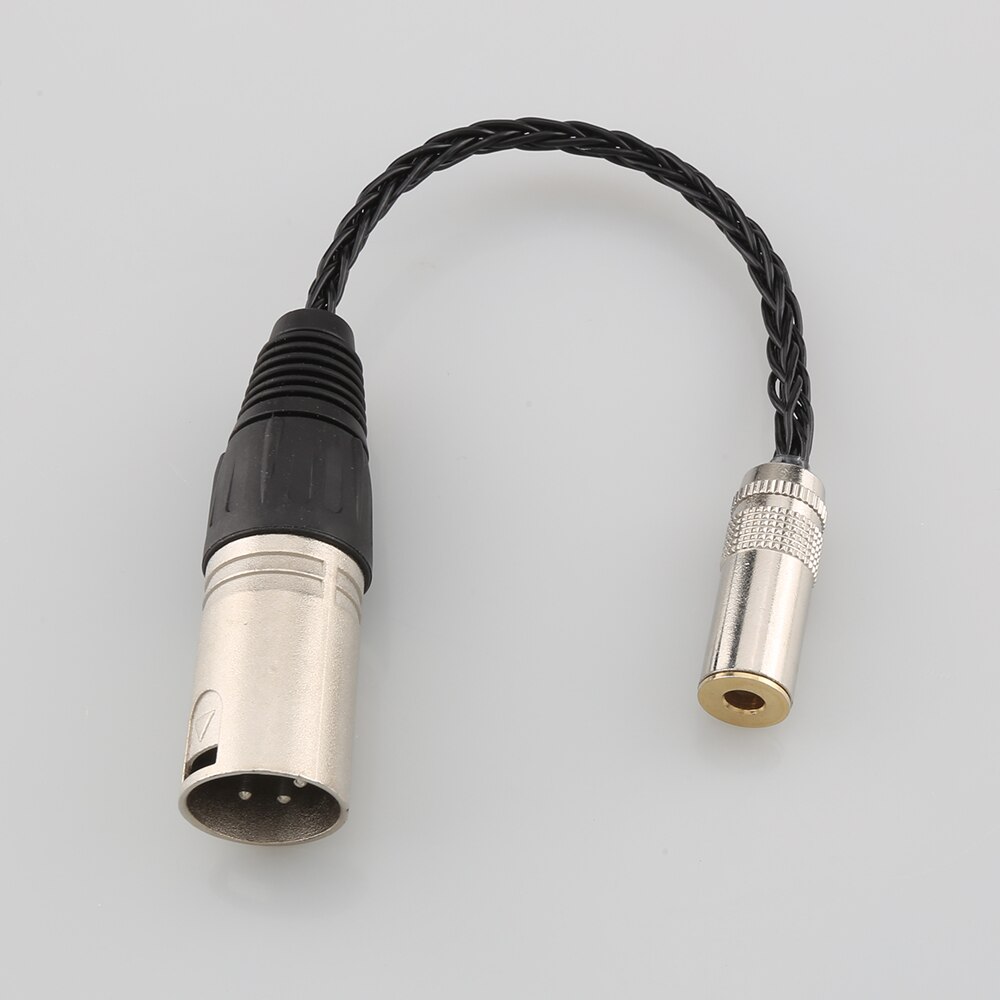 Hifi 7n occ sølv 4.4mm hun  to 4 pin xlr balanceret han audio adapter kabel 4.4 trrrs til xlr stik