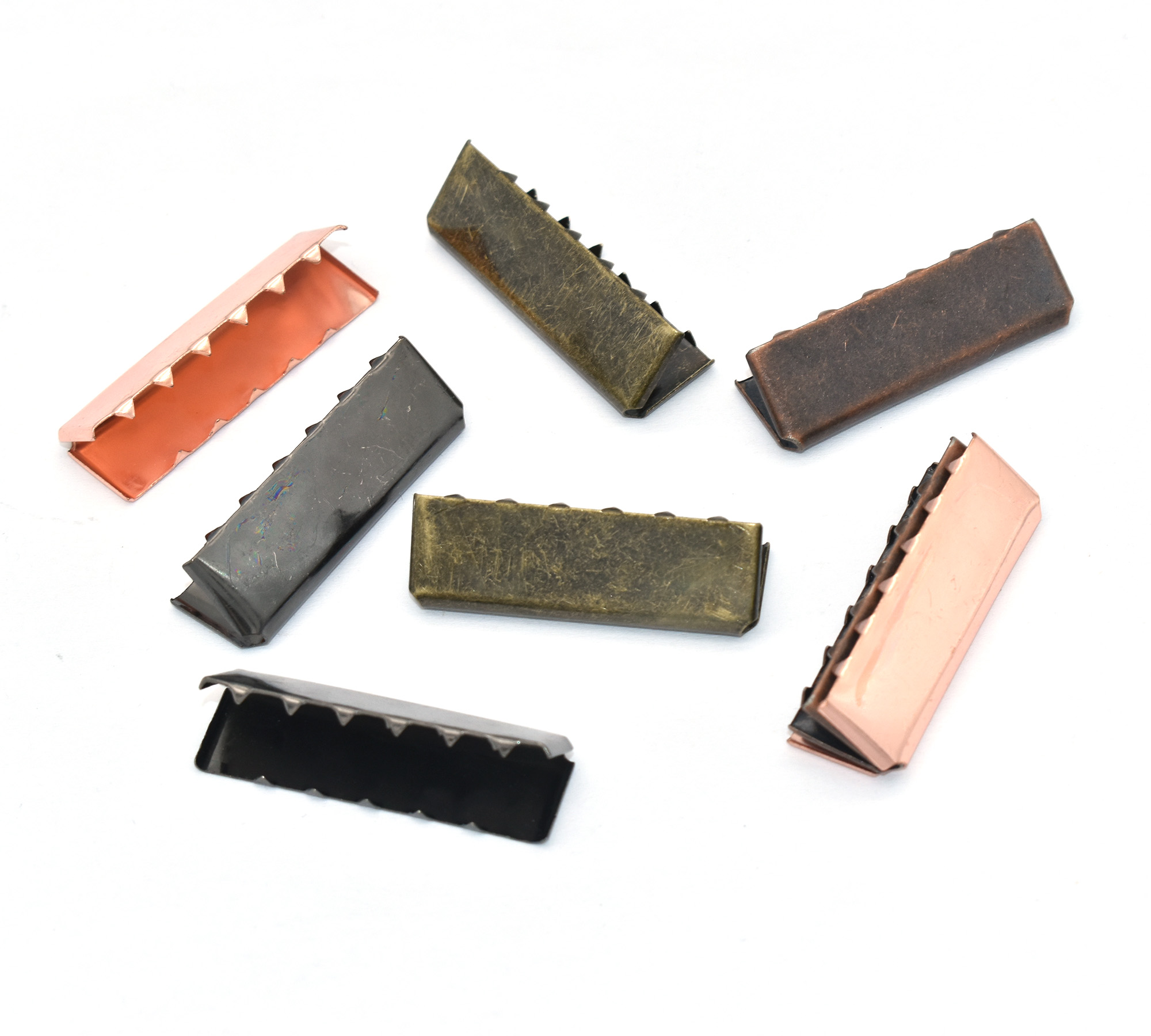 38mm Ribbon End Crimp Clasp Leather End Crimps Cord Ends Fasteners Belt Buckle End Tip Lanyard Clip Jewelry Making Findings