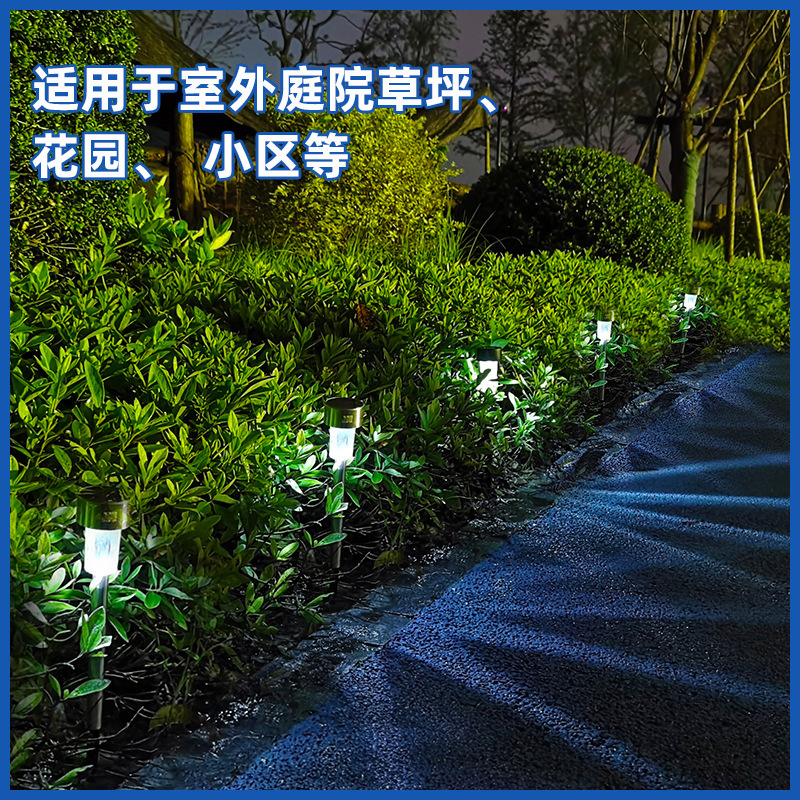 Buitenverlichting op zonne-energie, tuinlamp, op zonne-energie, waterdicht, geschikt voor tuinpaden, achtertuin, gazon en terras.