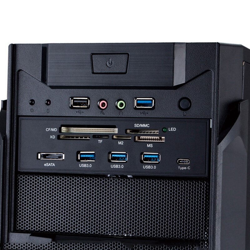 5.25 Inch Optical Drive Expansion USB3.0 6Gbps ESATA Front Panel Hub For PC Desktop