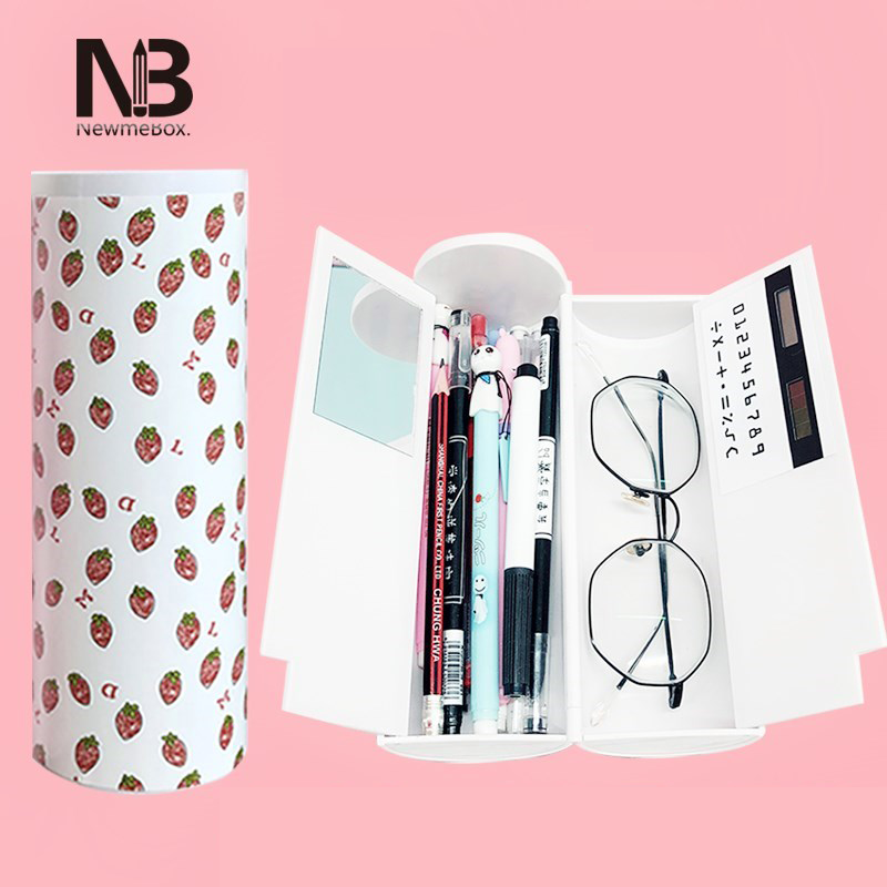 pencil case password school supplies Pink Plastic pencil case locks for girls Cosmetics boxes NBX Storage bag With calculator