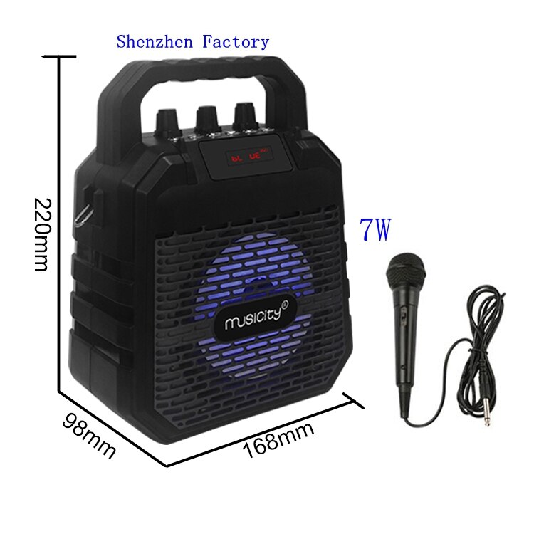 MUSICITY Bluetooth USB Karaoke Amplifier Speaker - Portable Audio Module with Wireless Function