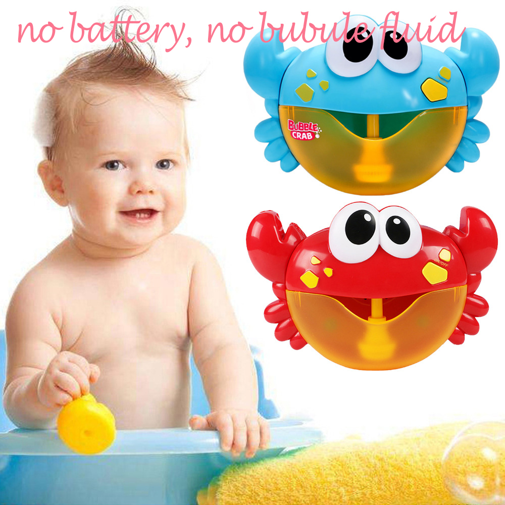 Kids Cute Funny Cartoon Crab Automatic Bubble Machine Maker Music Electric Bathtub Soap Blower Baby Bath Toy with 12 Songs