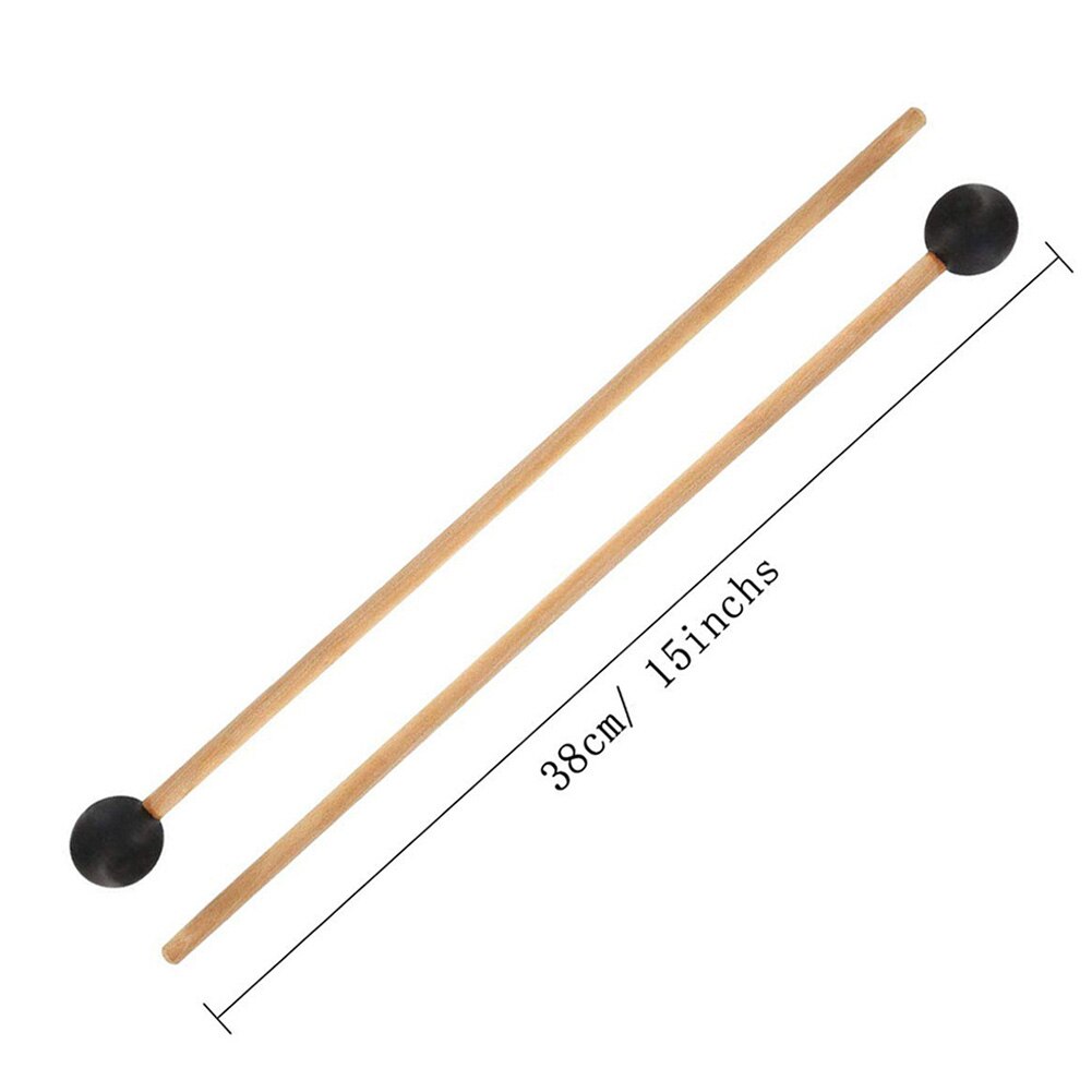 1 Pair 380mm Accessories Xylophone Beaters Marimba Mallet Instrument Tool Sticks Home Rubber Head Parts