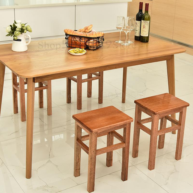 Massief Houten Eettafel Bar Kruk Thuis Restaurant Kruk Eetkamerstoel Up Houten Kruk Hoge Versterking Board School Student Kruk